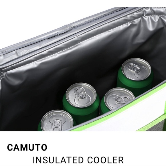 🆕 Insulated Travel Cooler Bag Grn/Grey CAMUTO DSW - Picture 4 of 12